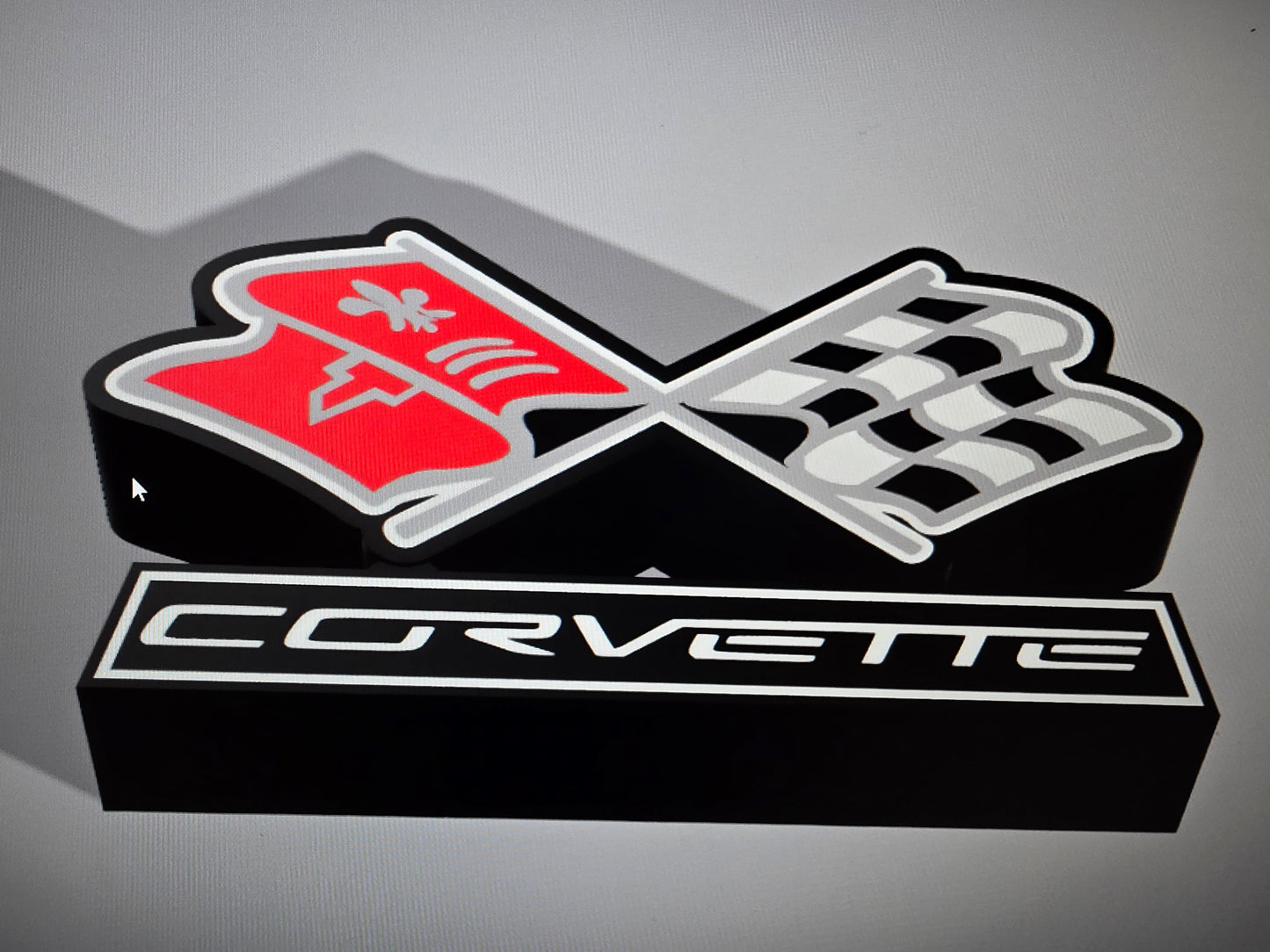Corvette Flags LED sign