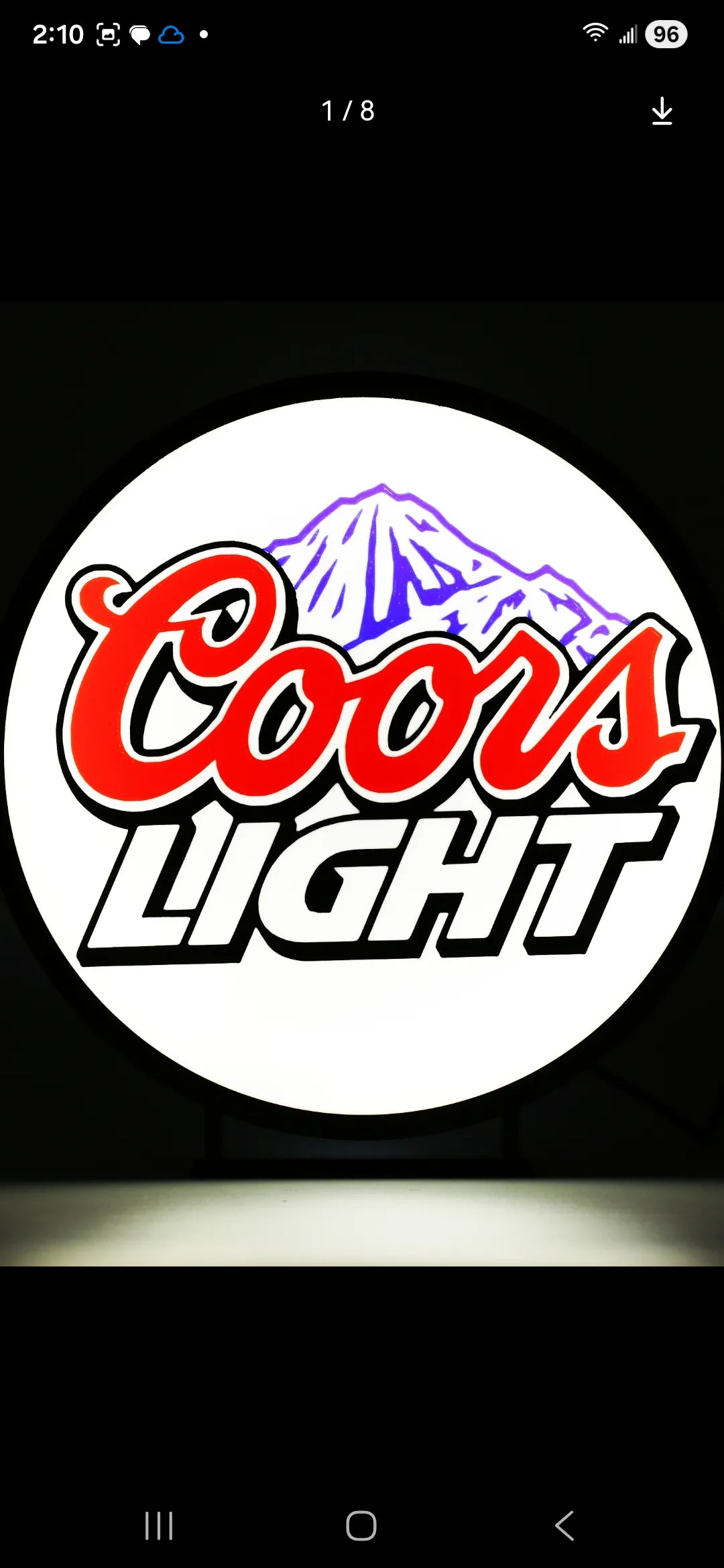 Coors light LED sign
