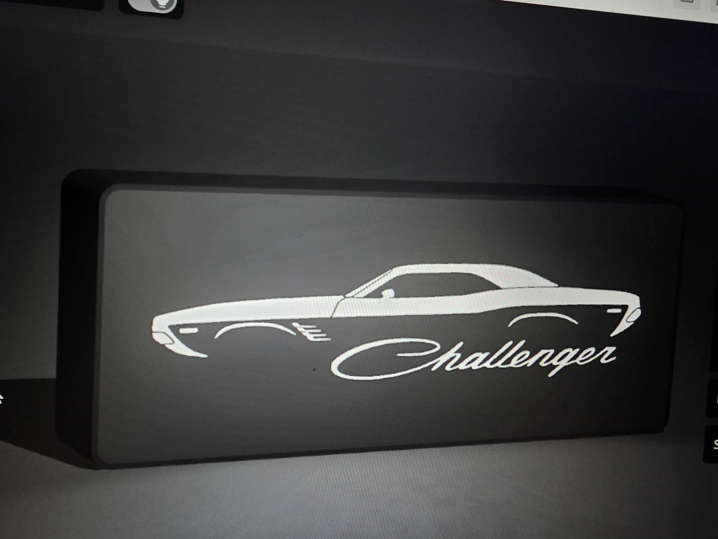 Challenger Silhouette LED sign