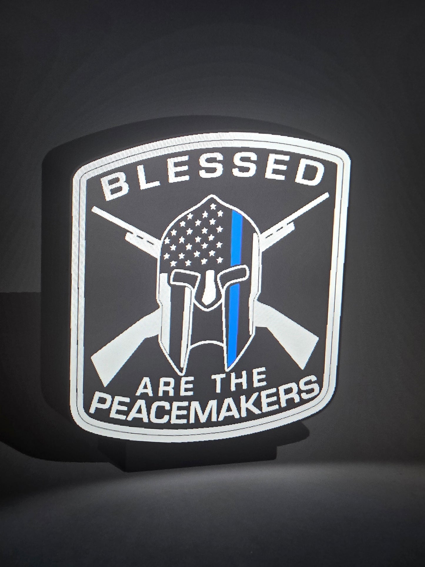 Blessed are the peacemakers LED sign