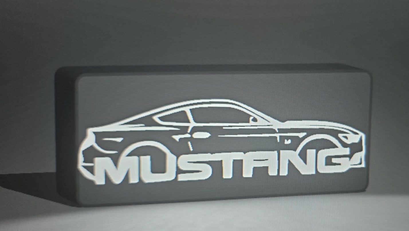 Mustang silhouette LED sign