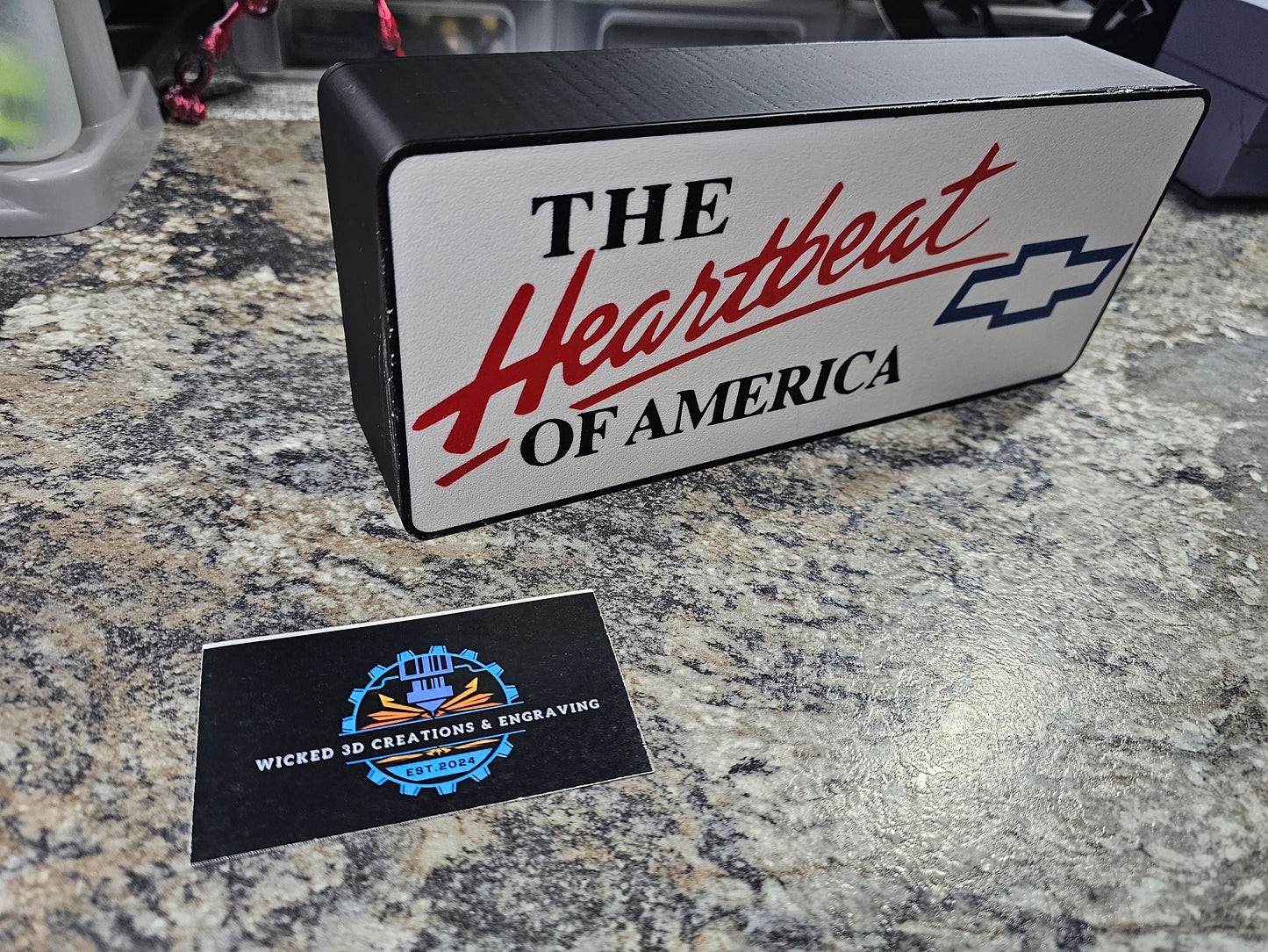 Chevy heartbeat LED sign