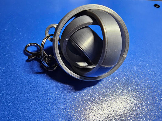 Gyro sphere fidget keychain