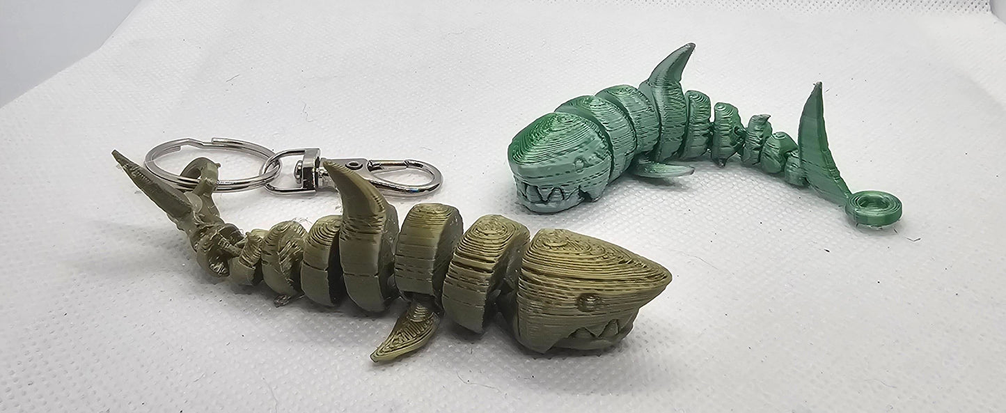 Articulated Shark Keychain