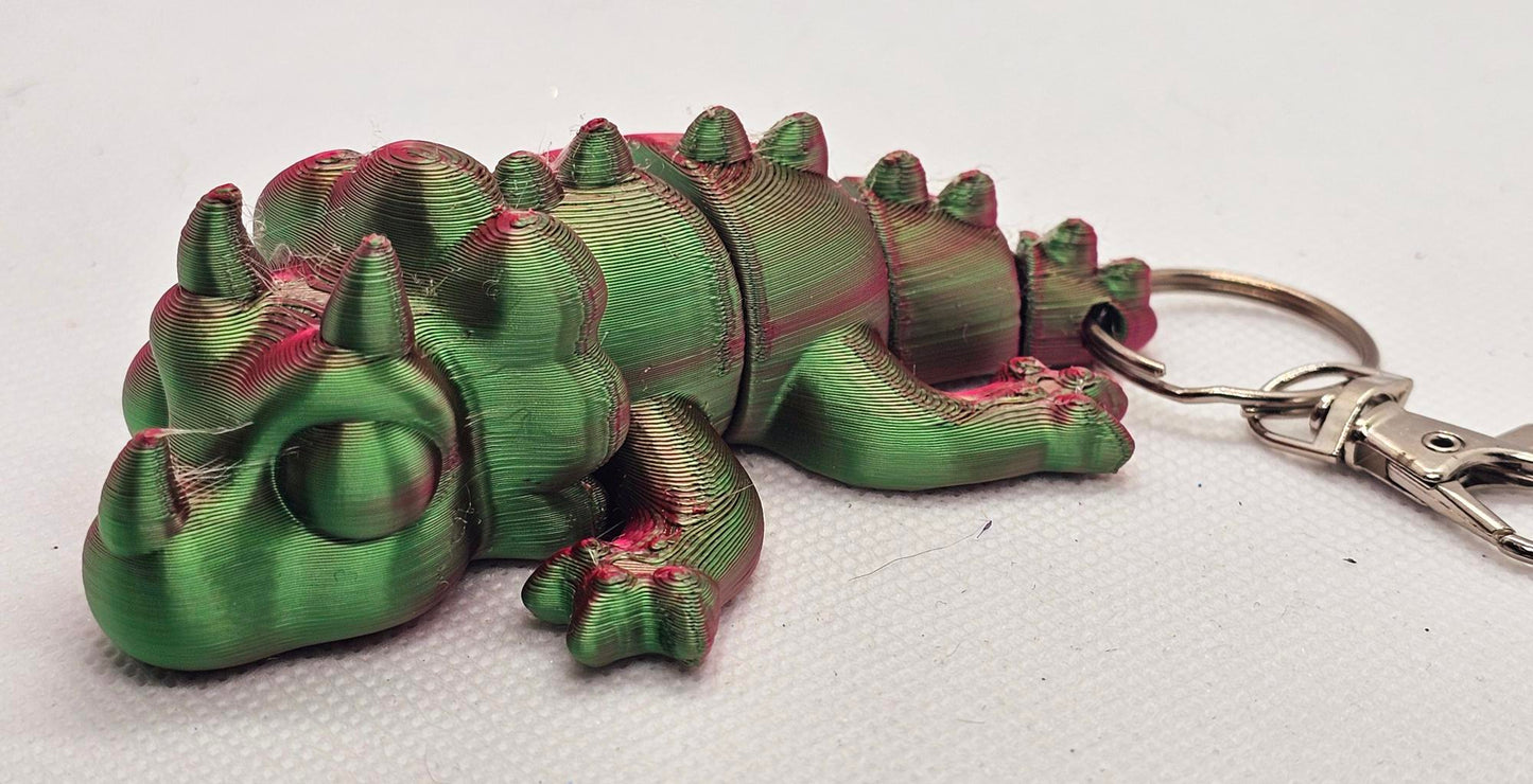 Articulated Triceratops Keychain