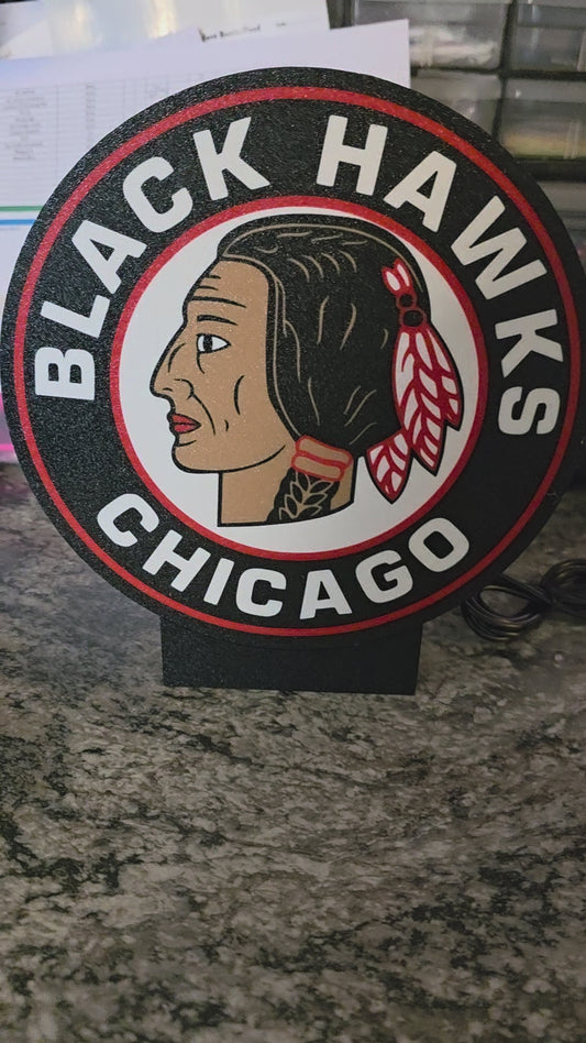 Chicago Black Hawks LED sign