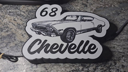 68 chevelle LED sign