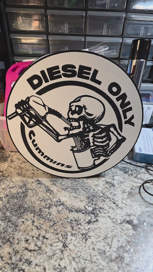 Diesel Only Cummins LED sign