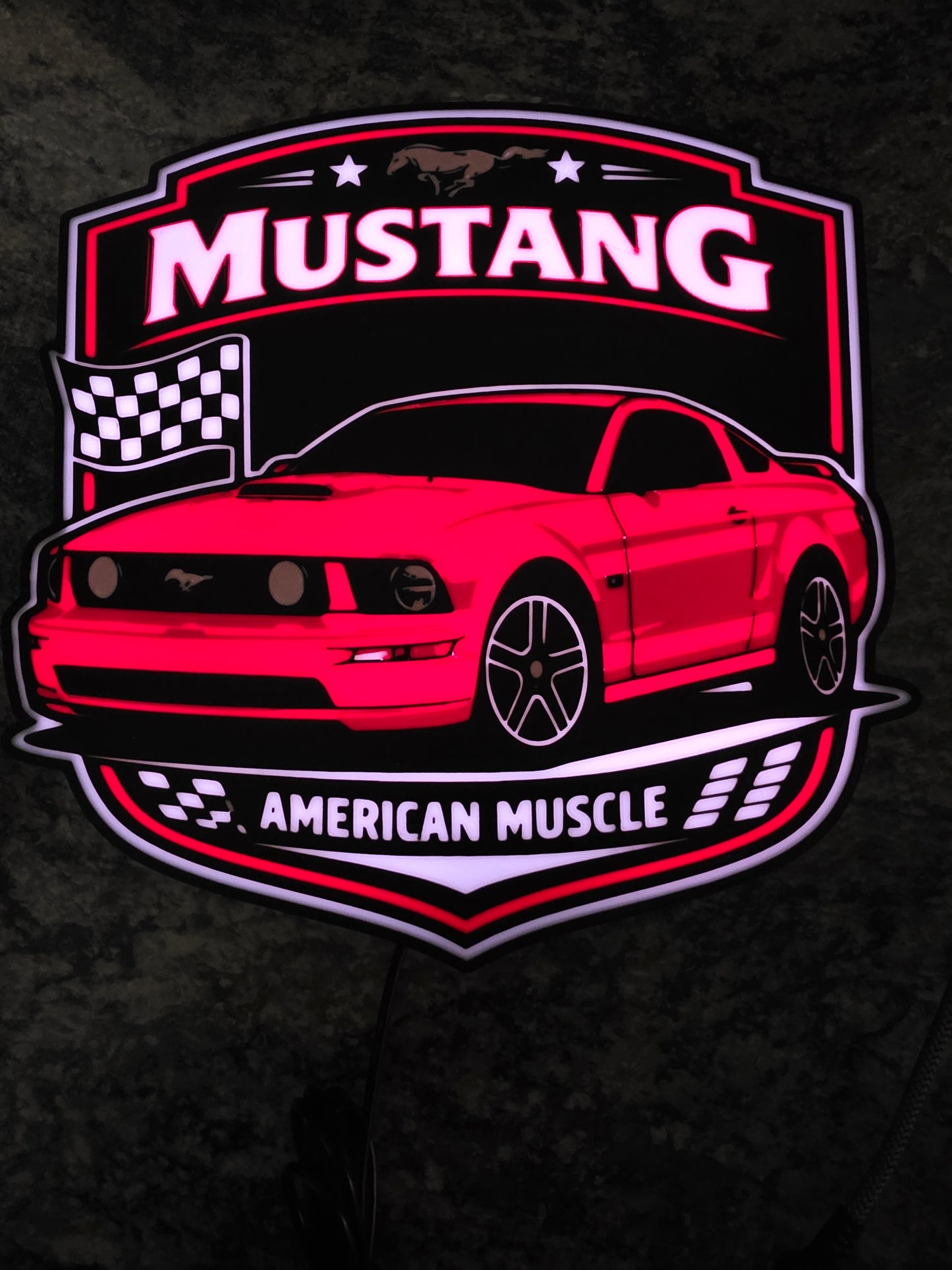 Mustang American Muscle LED Sign