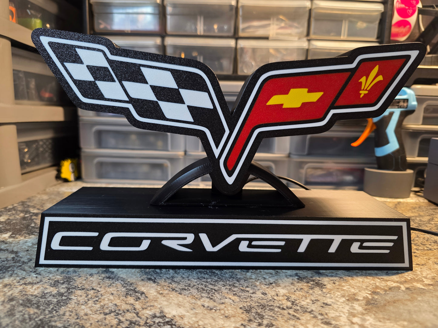 C6 Corvette Flags LED sign