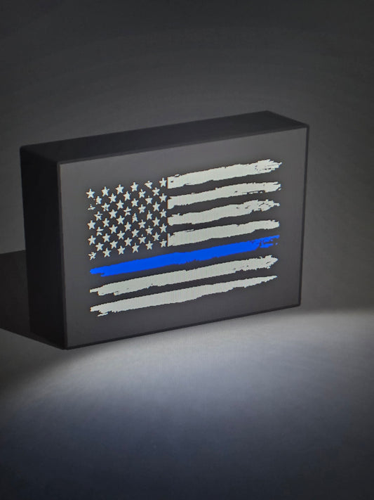 Blue Line Flag LED sign