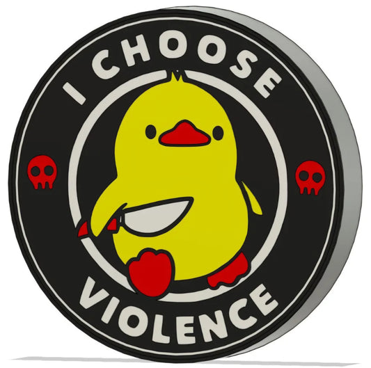 Choose violence duck LED sign