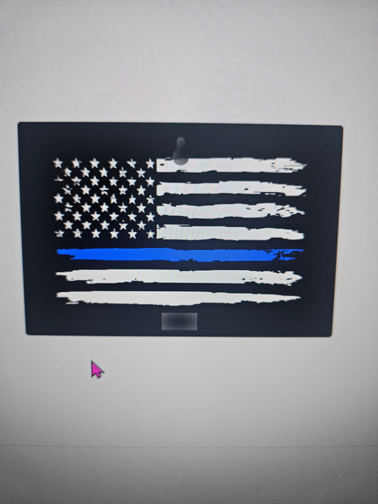 Blue Line Flag LED sign - Customizable