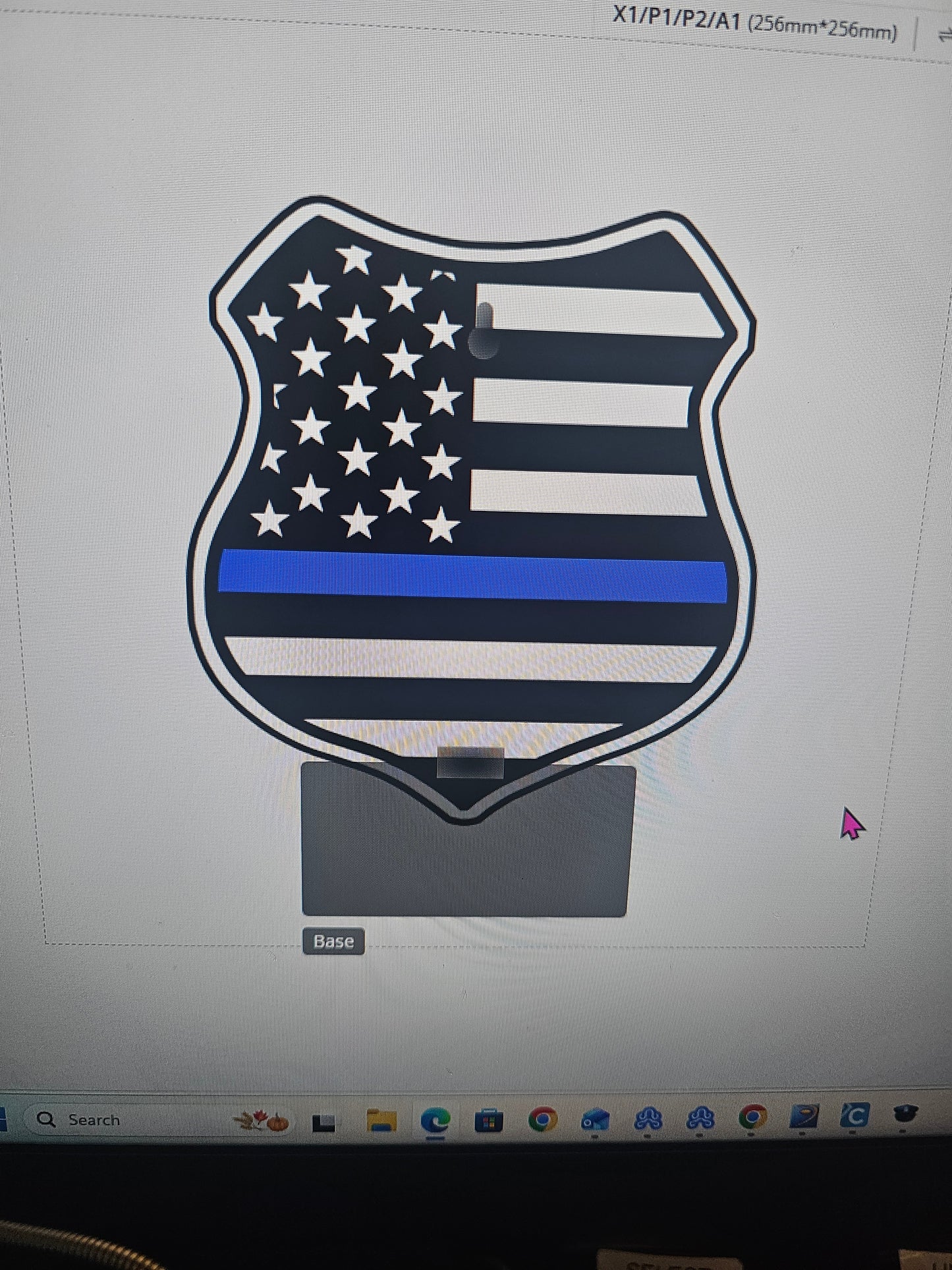 Blue Line Shield LED sign