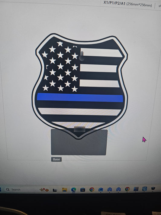 Blue Line Shield LED sign