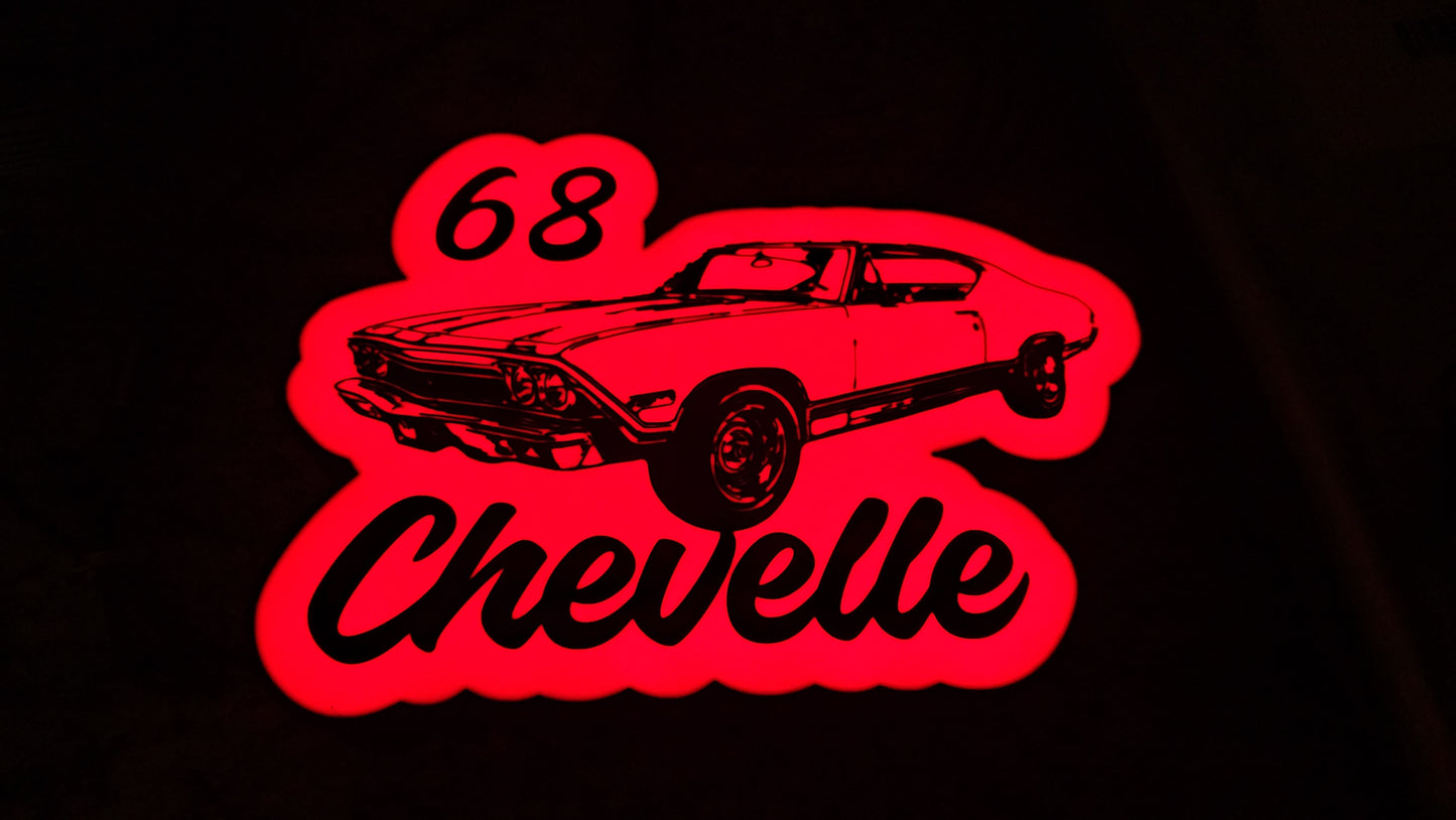 68 chevelle LED sign