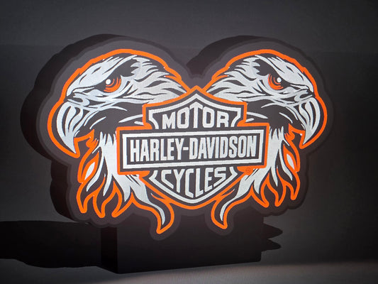 Harley Twin eagles LED sign