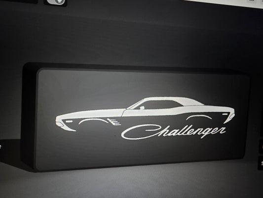 Challenger Silhouette LED sign