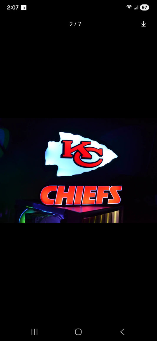 Kansas City Chiefs LED sign