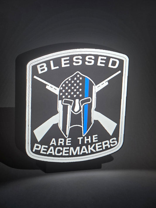 Blessed are the peacemakers LED sign