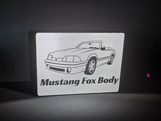 Mustang 5.0 convertible LED light box