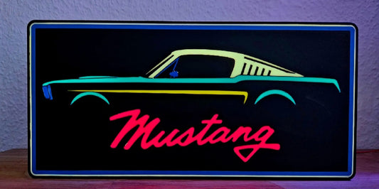 Ford Mustang silhouette LED light