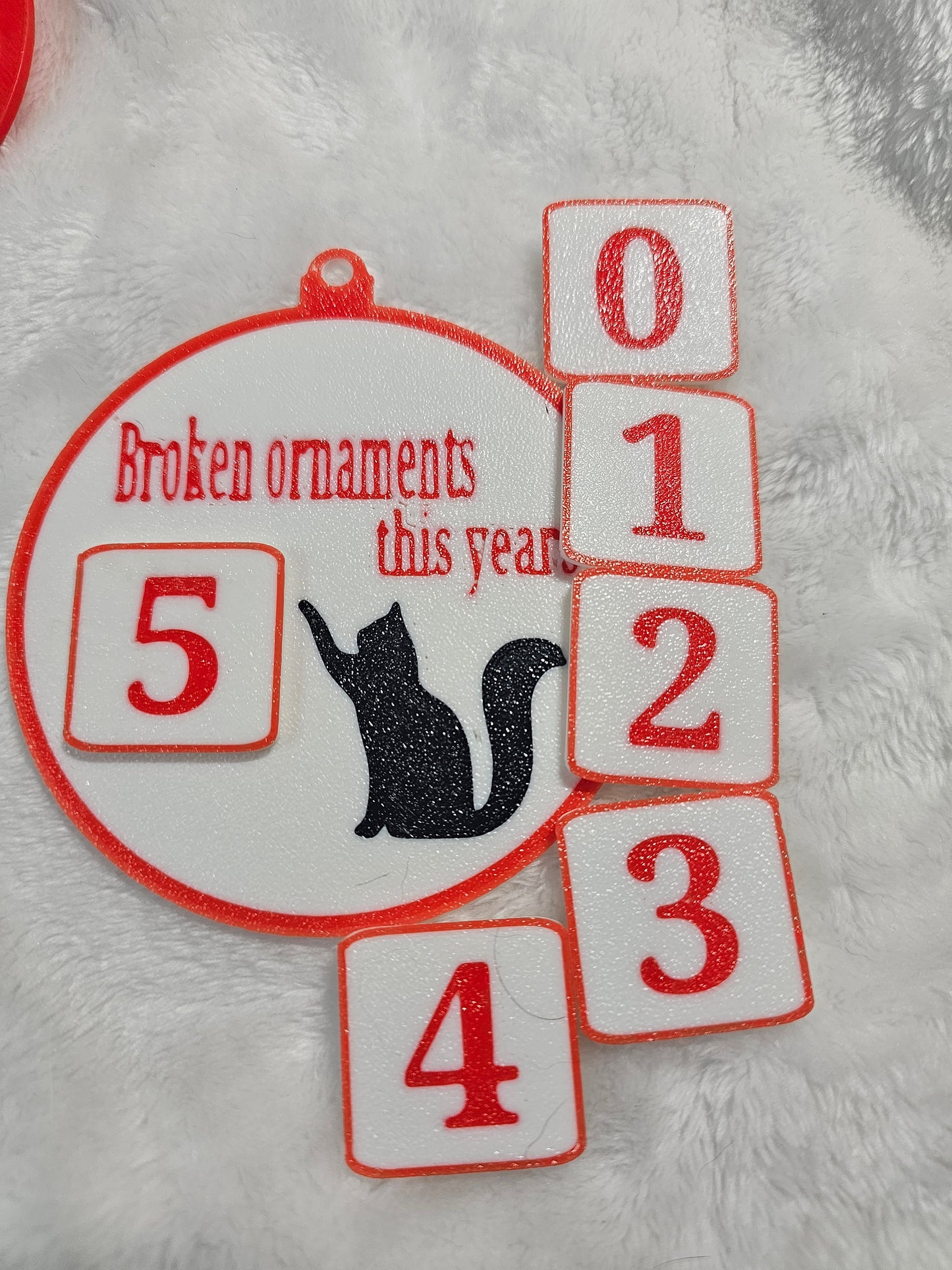 Broken Ornaments this year cat tree decoration