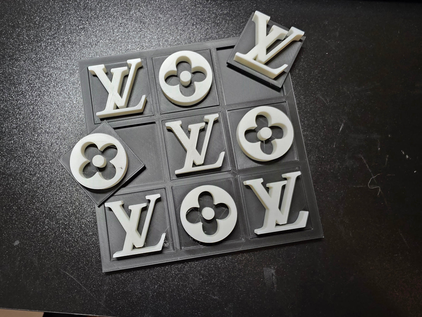 LV Tic Tac Toe board