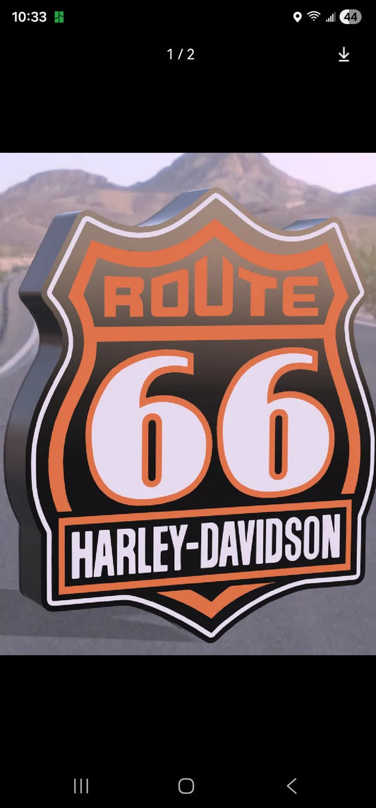 Harley Route 66 LED sign