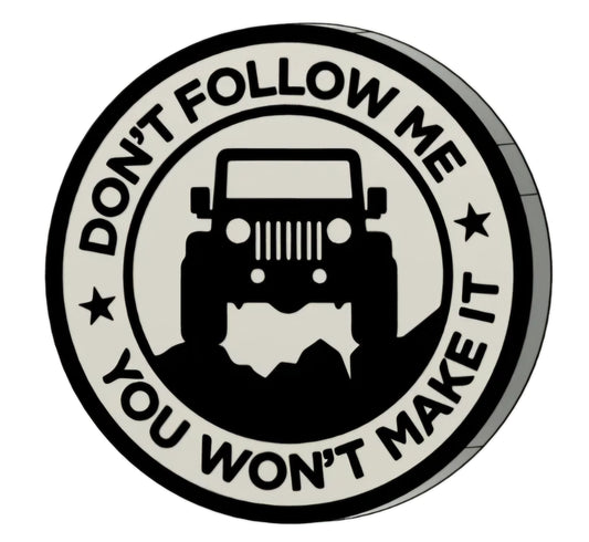 Jeep: don't follow me round LED sign