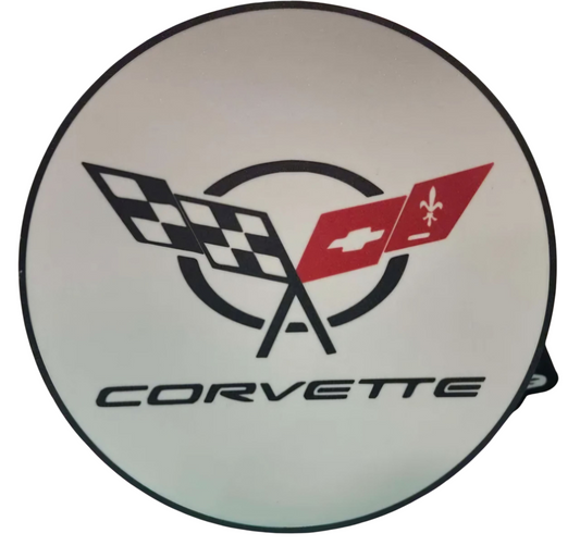 Corvette Round rally flag LED sign