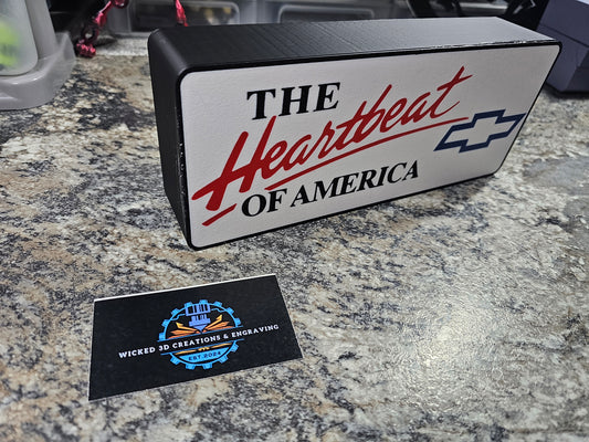 Chevy heartbeat LED sign